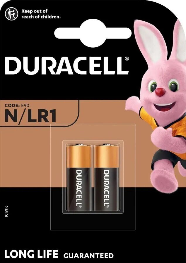 Батарейка Duracell N/LR1, 2 шт.