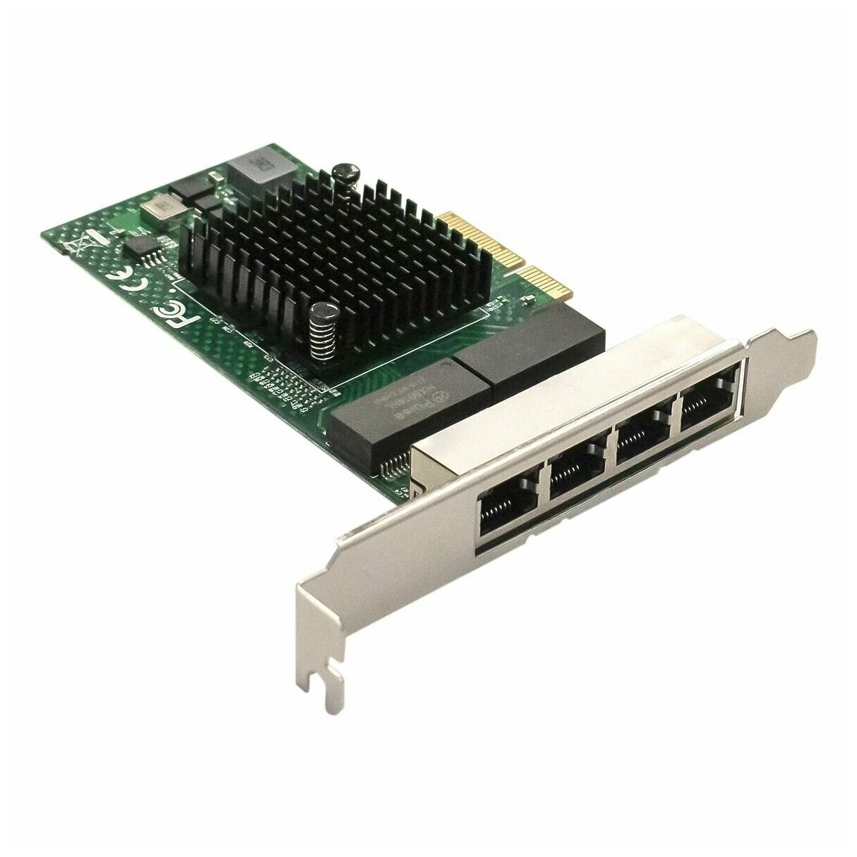 Сетевой адаптер ExeGate EXE-BCM5719 (PCI-E x4 v2.0, порты 4xRJ45, 10/100/1000Mbps, Gigabit Chipset Broadcom BCM5719) EX293453RUS