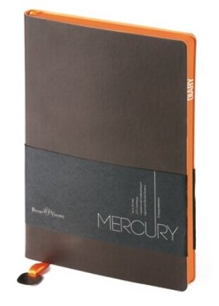Ежедневник А5 "Mercury" недатир. коричневый от Bruno Visconti