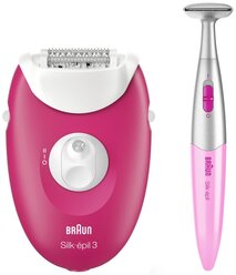 Эпилятор Braun 3-420 Silk-epil 3 розовый