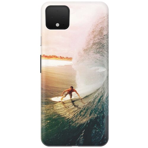 фото Cиликоновый чехол на google pixel 4 / гугл пиксель 4 с принтом "серфер" gosso