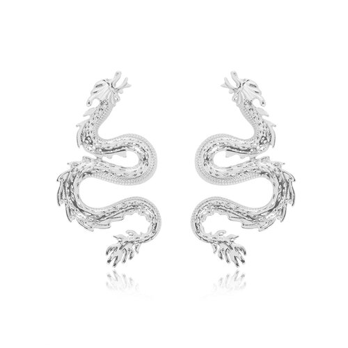 Серьги пусеты Mersada, бижутерный сплав, серебряный