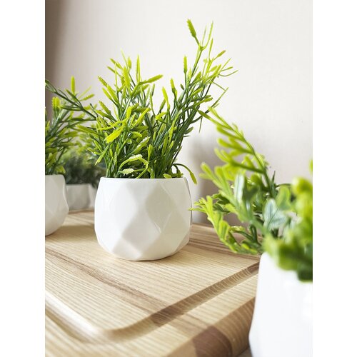 Искусственные цветы для декора в горшке DECORMARKT, искусственные растения в горшке из керамики, 14 см, ручная работа