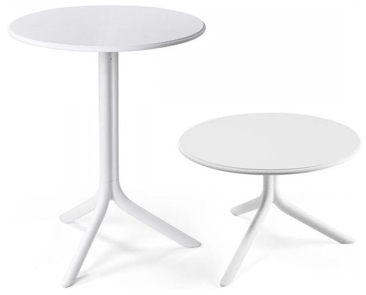 Обеденный пластиковый стол Nardi Spritz + Spritz Mini, белый - фотография № 1