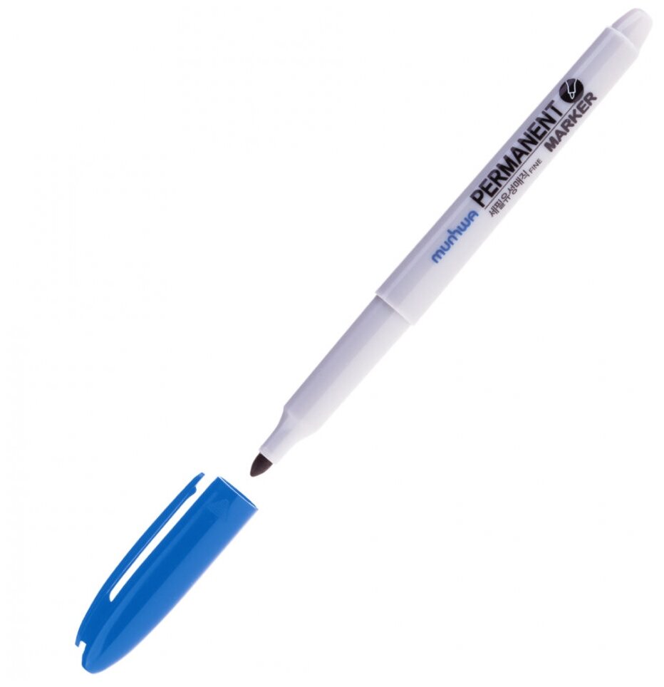 Перманентный маркер MunHwa FPM-02 пулевидный синий 1.5 мм {235085}