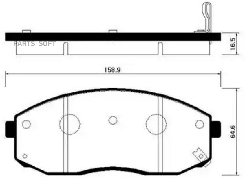 HSB HP1024 Колодки тормозные дисковые KIA: BONGO?(TOGETHER)