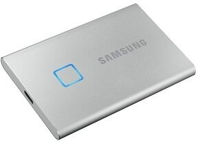 Внешний жесткий диск SSD 1Tb, Samsung Touch T7 USB 3.2, Type-C Silver (MU-PC1T0S)