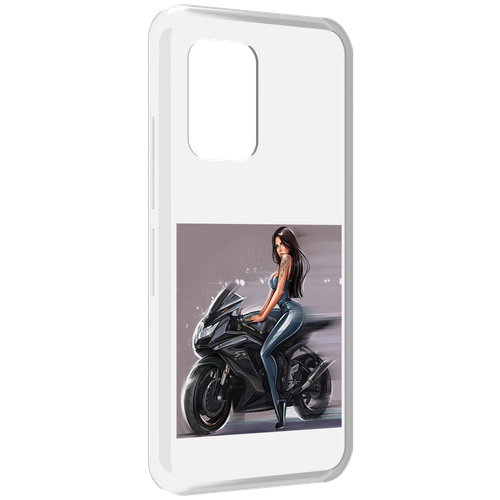 Чехол MyPads девушка-на-мотоцикле для UMIDIGI Bison GT задняя-панель-накладка-бампер