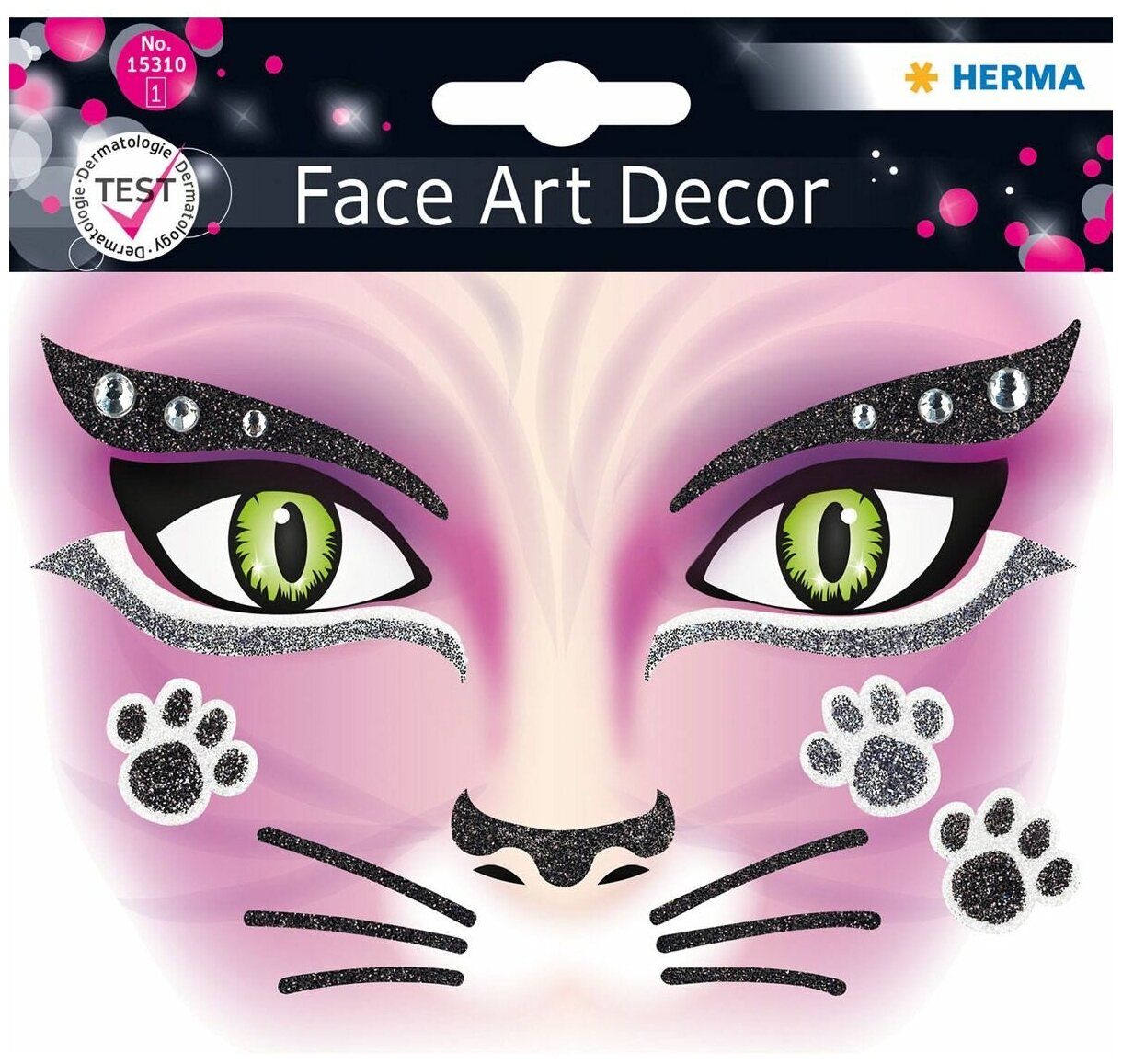 НАКЛЕЙКИ FACE ART PINK CAT