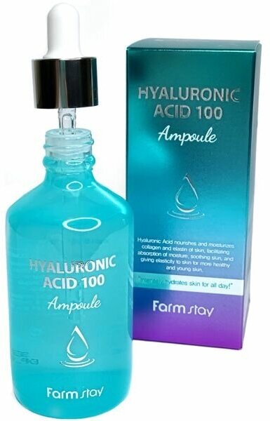 Сыворотка с гиалуроновой кислотой FARM STAY Hyaluronic Acid 100 Ampoule 100 мл.
