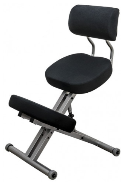Smartstool KM01BМ Металлический коленный стул со спинкой чёрный