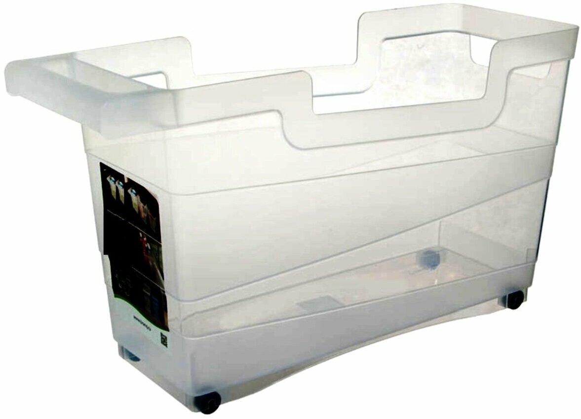 Контейнер для хранения Tule 12,5 л 45,3х16х25,7 см с ручкой на роликах прозрачный IdiLand