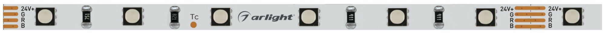Лента MINI-F60-5mm 24V RGB (6 W/m, IP20, 3535, 5m) (ARL, узкая) Arlight - фото №3