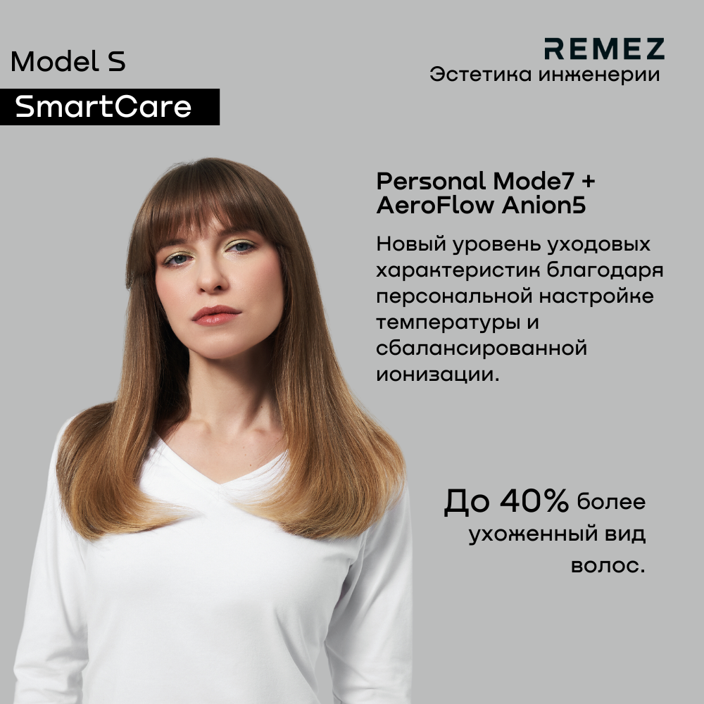 Фен-стайлер для волос профессиональный с насадками REMEZ Model S RMB-708 - фотография № 20