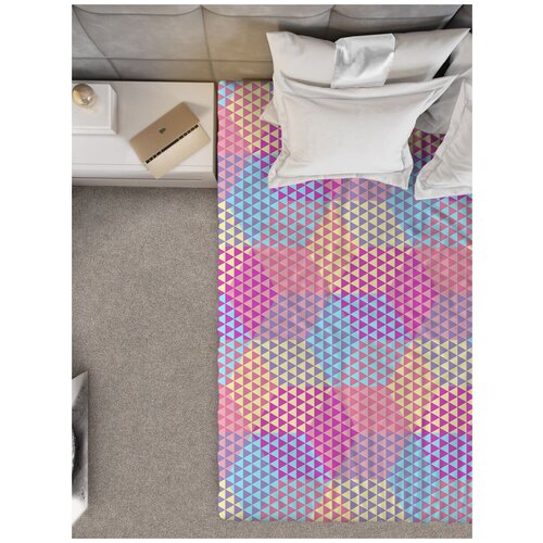 Простыня на резинке Galtex Нежность поплин 180х200 Гексагон розовый