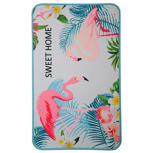 фото Коврик для ванной комнаты и туалета фламинго 45х75 аквалиния