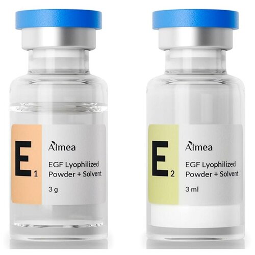 Almea EGF Solution (E1, 3 гр + E2, 3 мл) Сыворотка для лица для мезотерапии с омолаживающим эффектом , 2 шт.