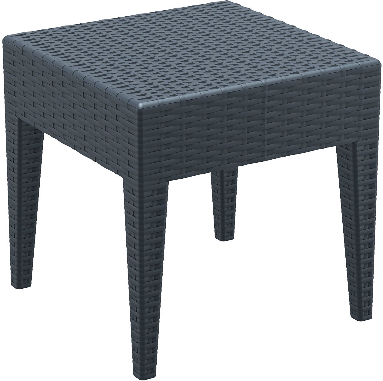 Столик для шезлонга "MIAMI LOUNGE SIDE TABLE", 45*45 см, антрацит, арт. 858 - фотография № 1