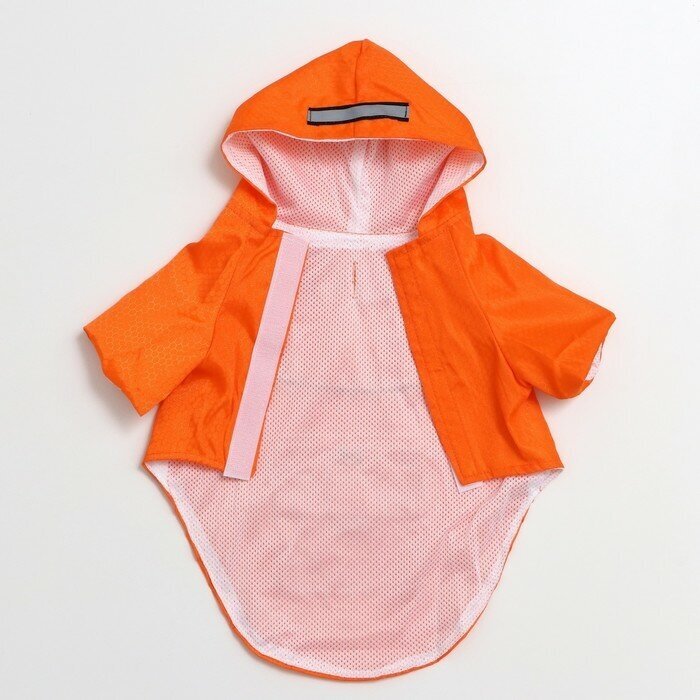 Куртка со светоотражающими полосами, размер XL, оранжевая (ДС 40, ОГ 56, ОШ 42 см) - фотография № 10
