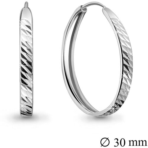 Серьги конго Diamant online, серебро, 925 проба