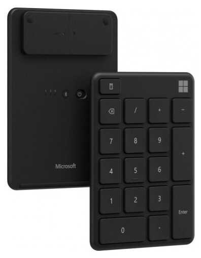 Числовой блок Microsoft Number pad черный беспроводная BT slim