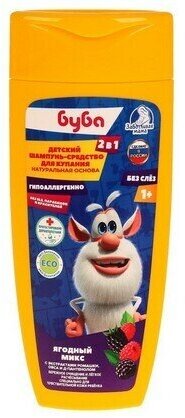 Детский шампунь-средство куп буба ягодный микс250мл экстр ромаш овса