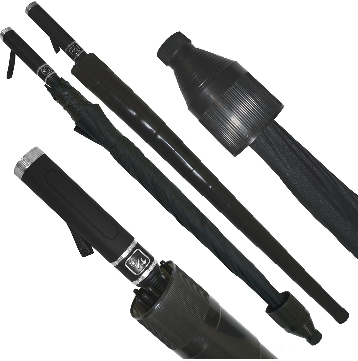 Зонт-трость Ame Yoke, черный — фото 1