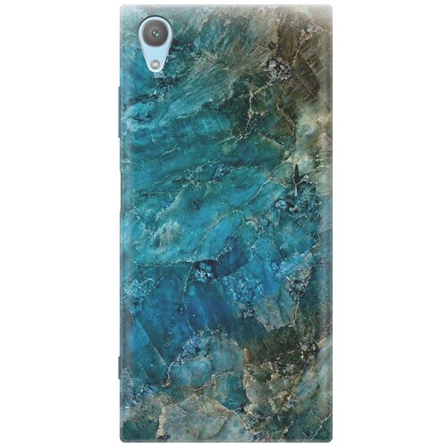 фото Re:pa накладка transparent для sony xperia xa1 plus с принтом "темно-синий мрамор"