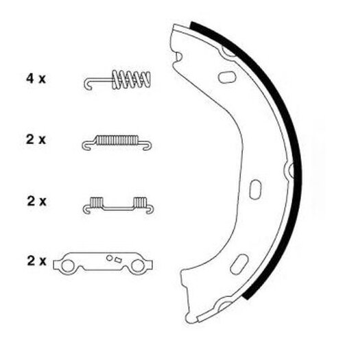 фото Комплект колодкок стояночного тормоза textar 91025900 для mercedes 8 w114 w114, 8 w115 w115, coupe c123 c123, kombi tmodel s123 s123,