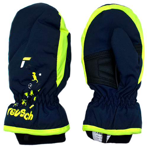 фото Варежки горнолыжные reusch kids mitten dress blue/safety yellow (inch (дюйм):v)