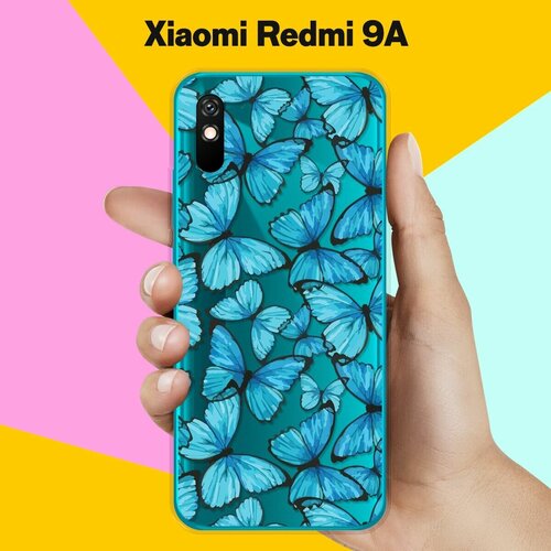 Силиконовый чехол Бабочки на Xiaomi Redmi 9A силиконовый чехол на xiaomi redmi 9a сяоми редми 9а enjoy every moment мрамор