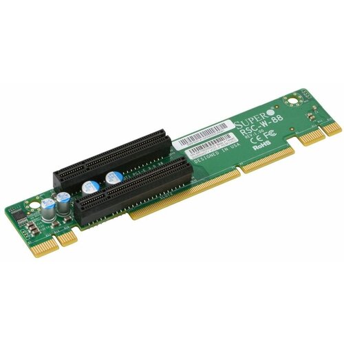 Райзер-карта SuperMicro RSC-W-88 1U LHS WIO Riser card with two PCI-E x8 slots fixtor райзер pci e riser card ver 007с usb 3 0