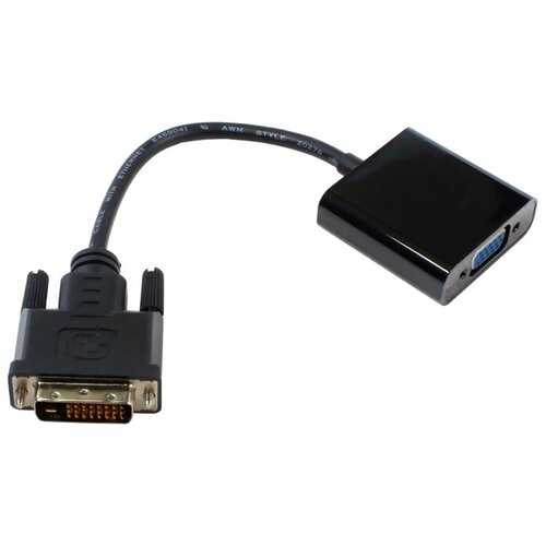 Переходник/адаптер ESPADA DVI-D - VGA (EdviDvga), 0.22 м, черный переходник адаптер atcom dvi d vga at9214 0 1 м черный