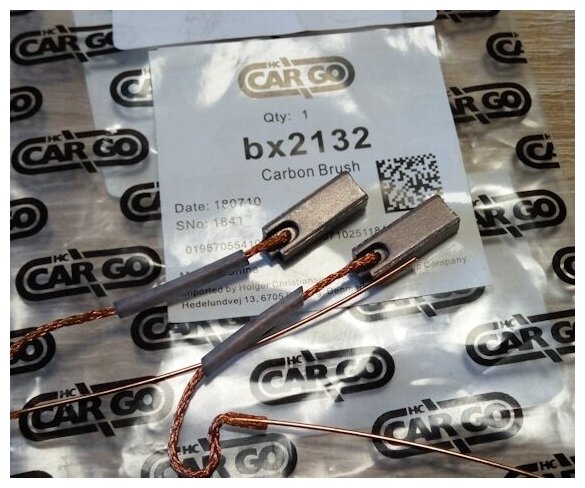 Bx2132 щетки генератора CARGO тип Bosch 6x4x18 (комплект, пара) арт. BX2132