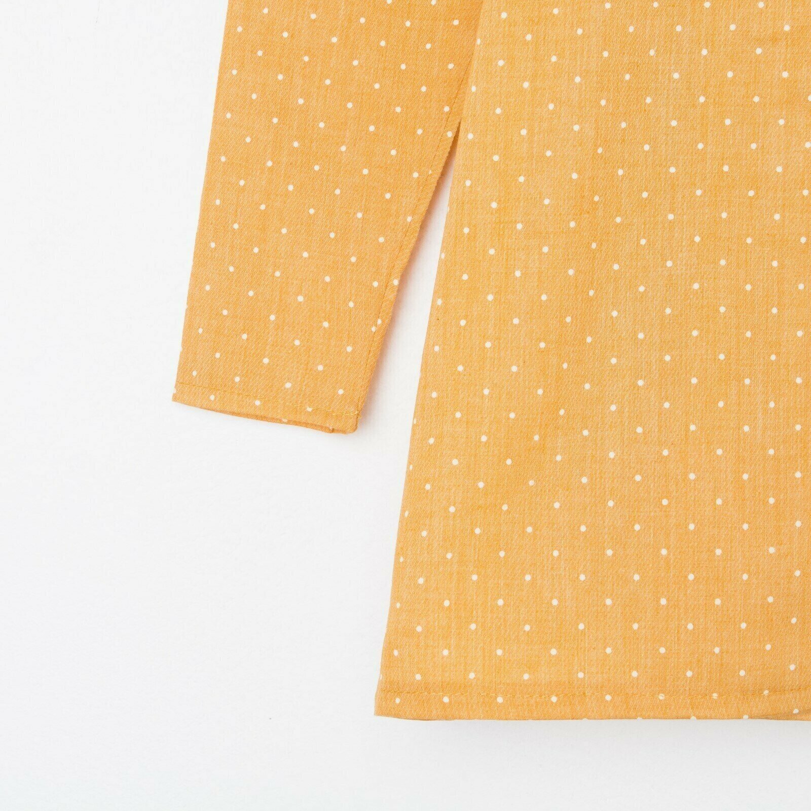 Платье Minaku, хлопок, в горошек, размер 110 , горчичный, желтый - фотография № 10