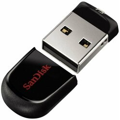 Флешка SanDisk Cruzer Fit с крышкой 32 GB, черный