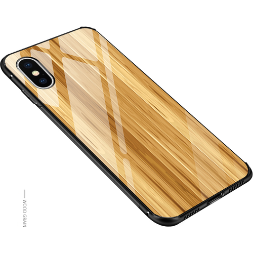 Чехол-накладка для iPhone X / ХS (Wood Grain)