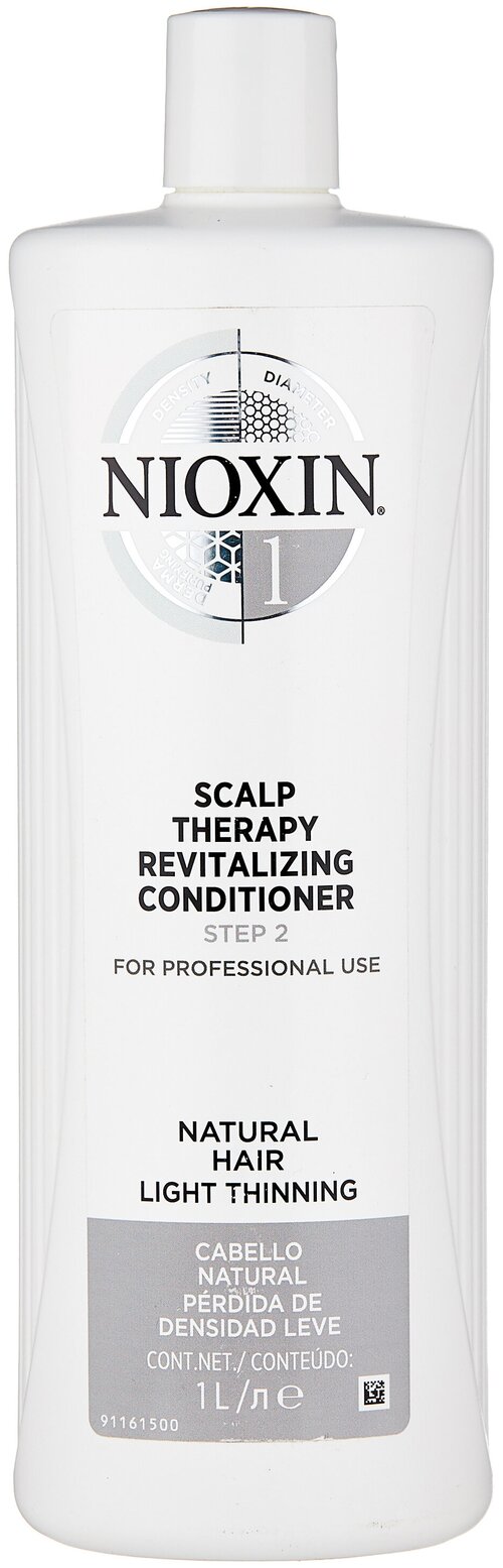 Nioxin кондиционер Scalp Therapy Conditioner System 1 для натуральных волос с тенденцией к источению, Исключительное увлажнение, 1000 мл