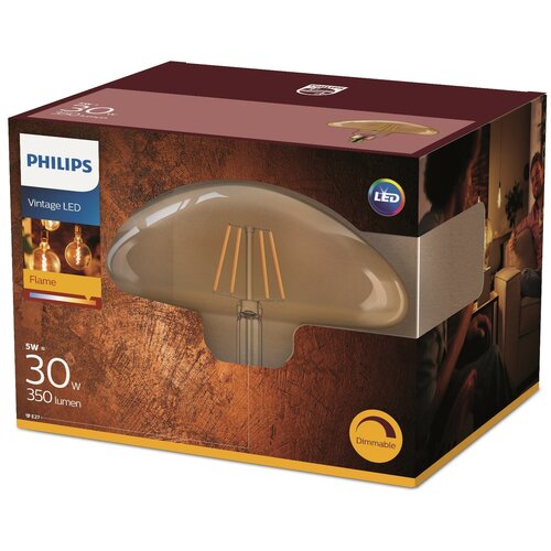 Лампа светодиодная Philips Vintage LED гриб, E27, 5Вт, 2000 К