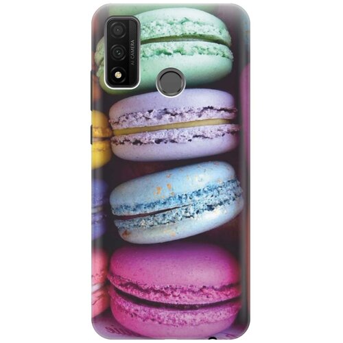 фото Cиликоновый чехол на huawei p smart 2020 / хуавей п смарт 2020 с принтом "макаруны" gosso