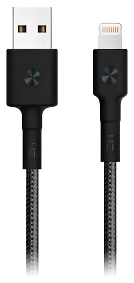 Кабель ZMI USB - Lightning MFI (AL833), 2 м, черный