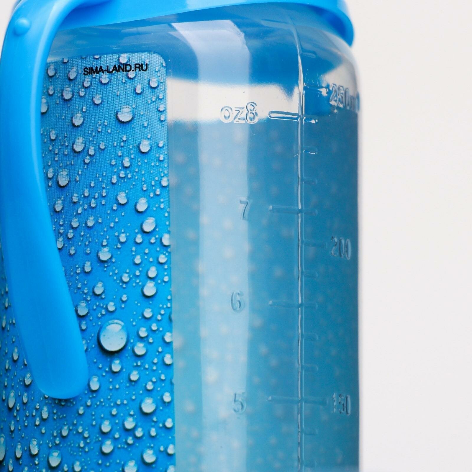 Бутылочка для кормления «Вода для малыша» 250 мл цилиндр, с ручками - фотография № 6