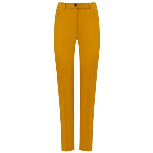 Брюки  YULIAWAVE, прямой силуэт, повседневный стиль, карманы, размер S, оранжевый