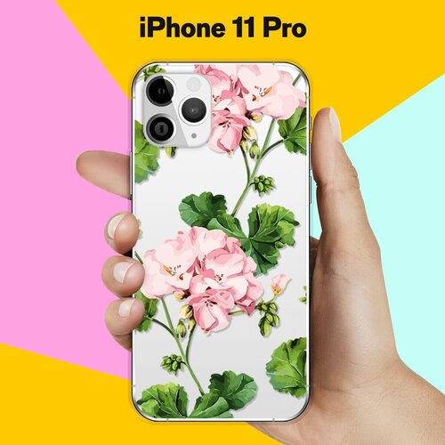 Силиконовый чехол Розовые цветы на Apple iPhone 11 Pro силиконовый чехол розовые цветы на apple iphone x