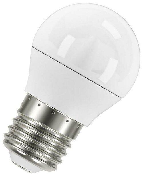 Лампа светодиодная LED 7 Вт E27 4000К 560Лм шарик 220 В (замена 60Вт) | код 4058075579835 | LEDVANCE ( 1шт. )