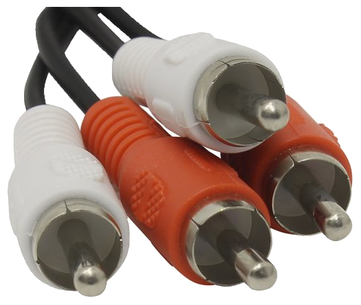 Кабель соединительный TELECOM 2xRCA (M) - 2xRCA (M), чёрный, 3 м.