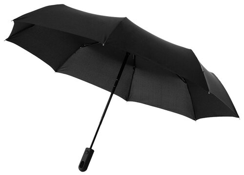 Мини-зонт Marksman, автомат, 3 сложения, 8 спиц, чехол в комплекте, черный