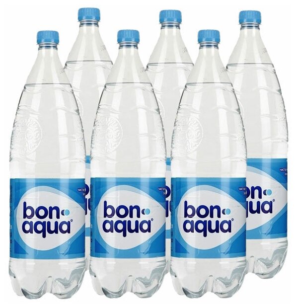 Вода питьевая Bon Aqua / Бонаква негазированная ПЭТ 2 л (6 штук)