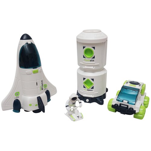 фото Игровой набор космонавты с луноходом, шаттлом и космической станцией jia yu toys