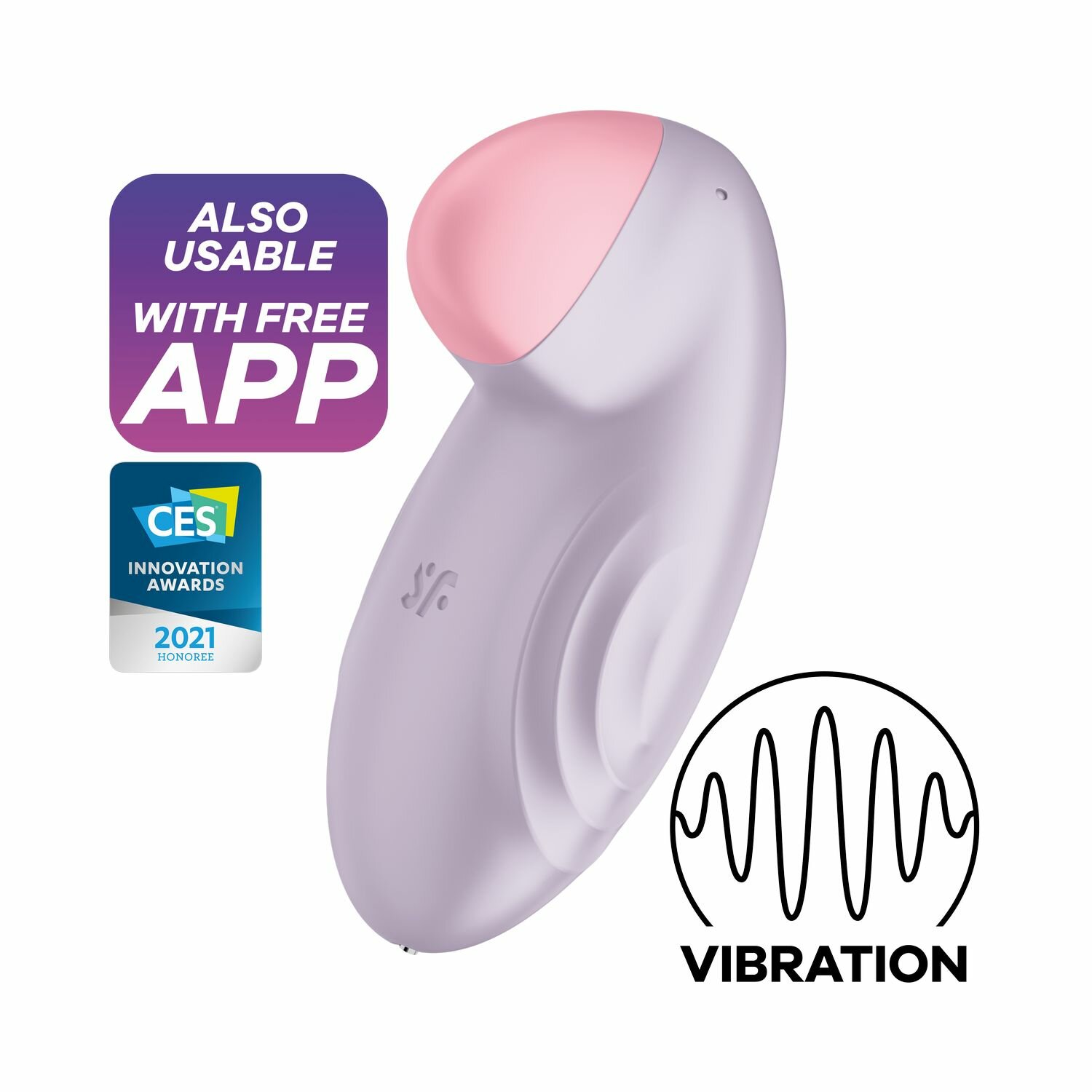 Клиторальный стимулятор Satisfyer Tropical Tip Connect App, фиолетовый